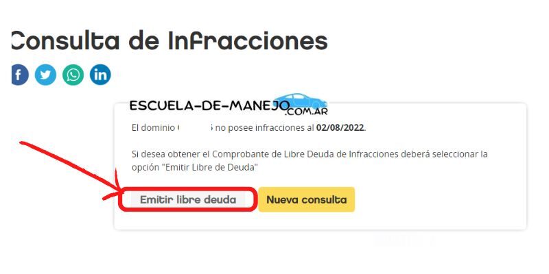 como obtener el libre deuda infracciones caba