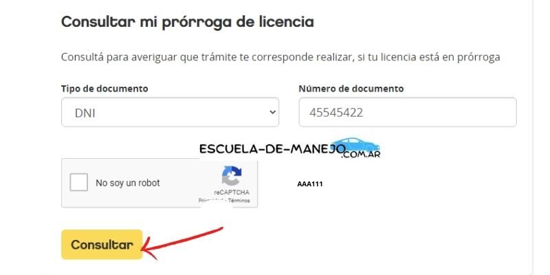 consultar prorroga de reimpresion licencia caba