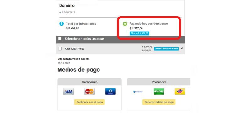 pago voluntario de infracciones de transito capital federal